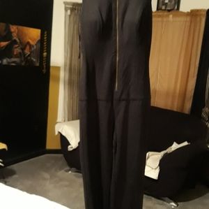 Black wool jumpsuit